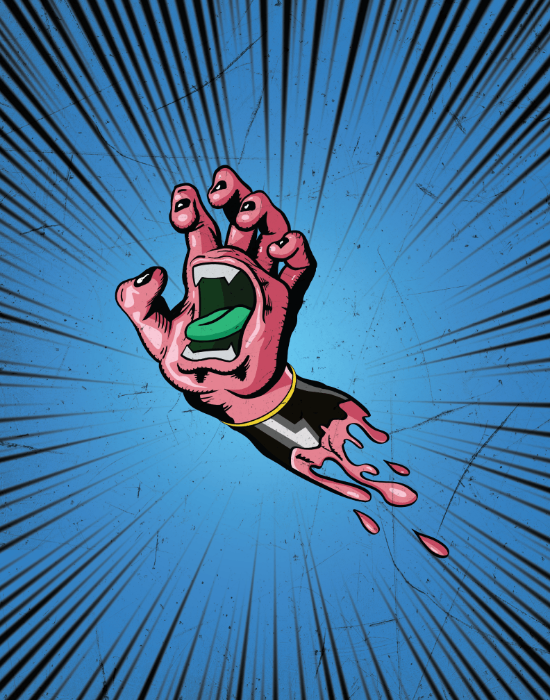 Santa Cruz Screaming Hand rosa, 792x1008 Full HD Verticale, Smartphone