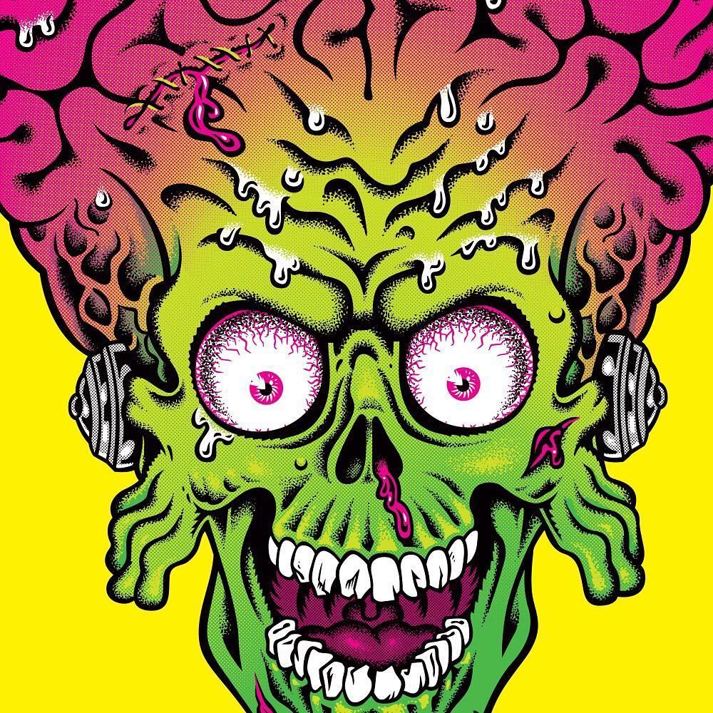 Alieno Mars Attacks cervello esposto, 1000x1000 HD, PC