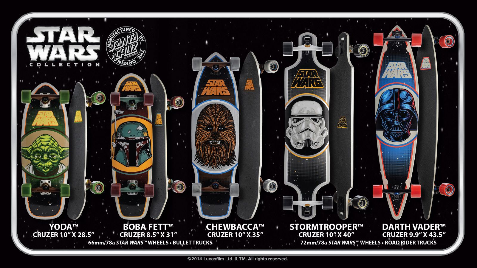 Skateboard Star Wars Santa Cruz, Jedi, 1600x900 900p, Desktop