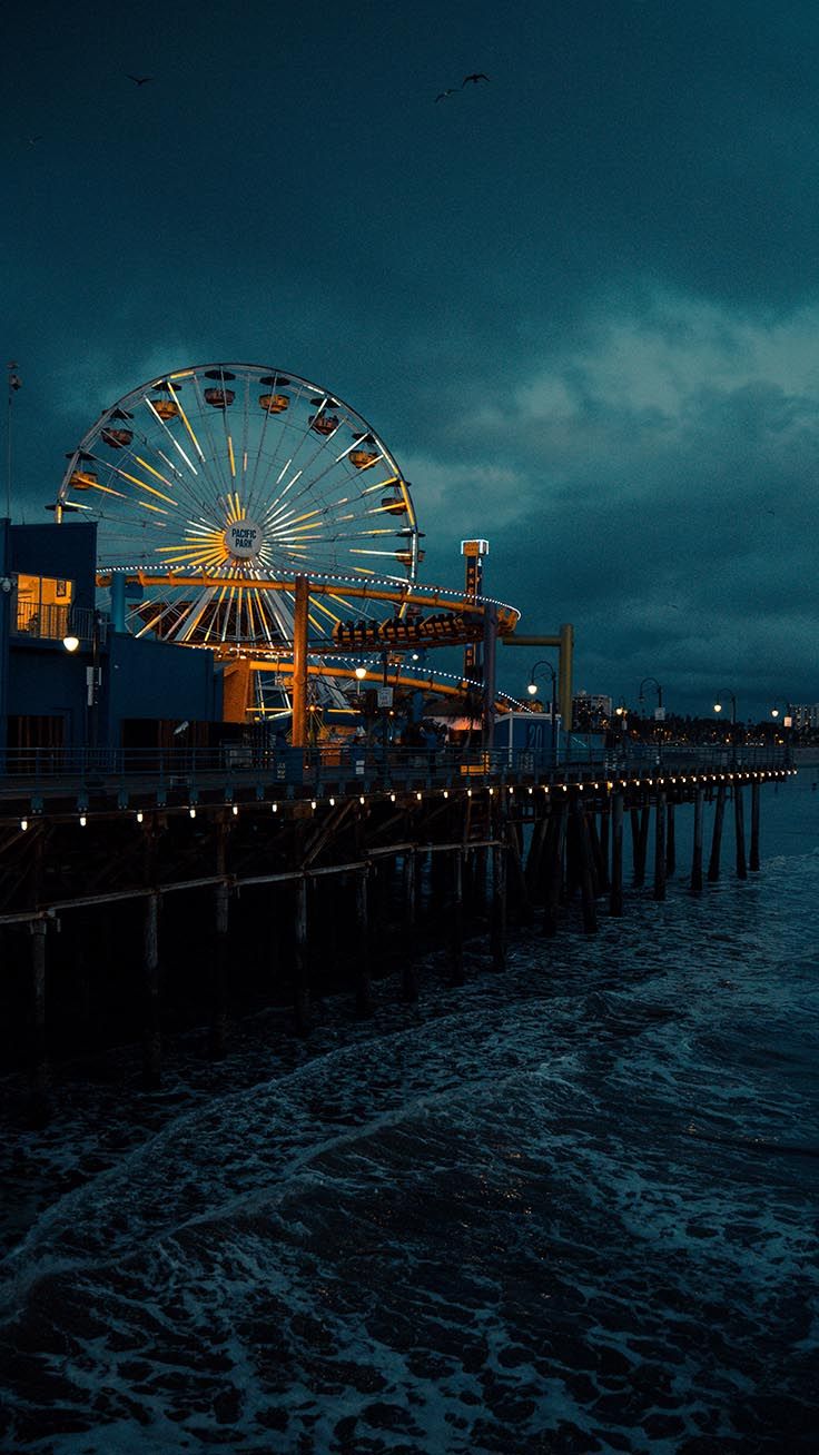 Santa Monica Pier al tramonto, 1000x1250 Full HD Verticale, Smartphone
