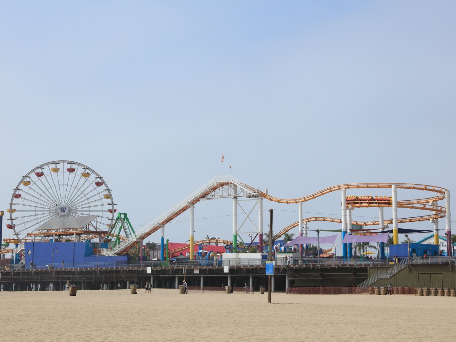 Santa Monica spiaggia e palme, 1920x1080 Full HD, Desktop