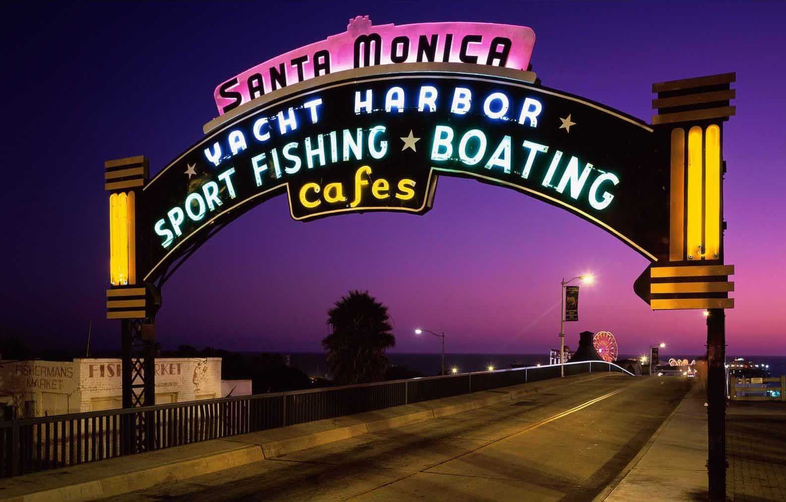 Molo Santa Monica con ruota panoramica, 1920x1080 1080p, PC