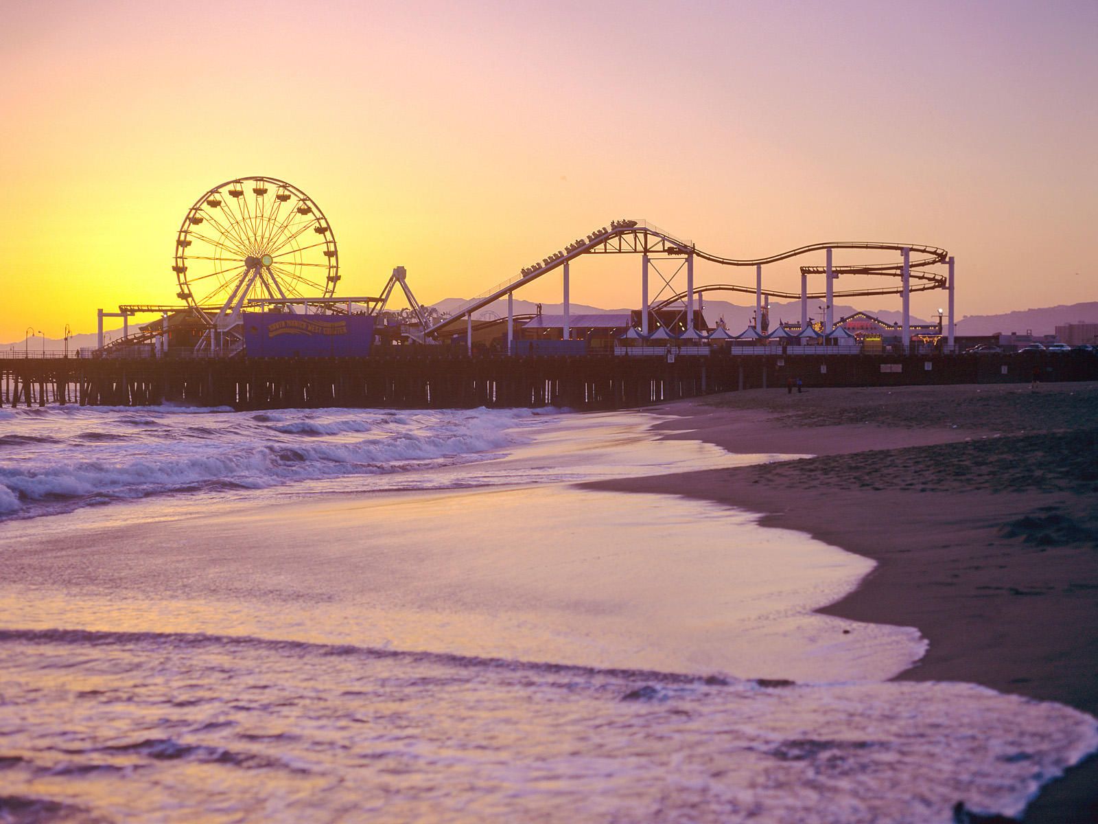 Molo di Santa Monica al tramonto, 1600x1200 900p, Desktop