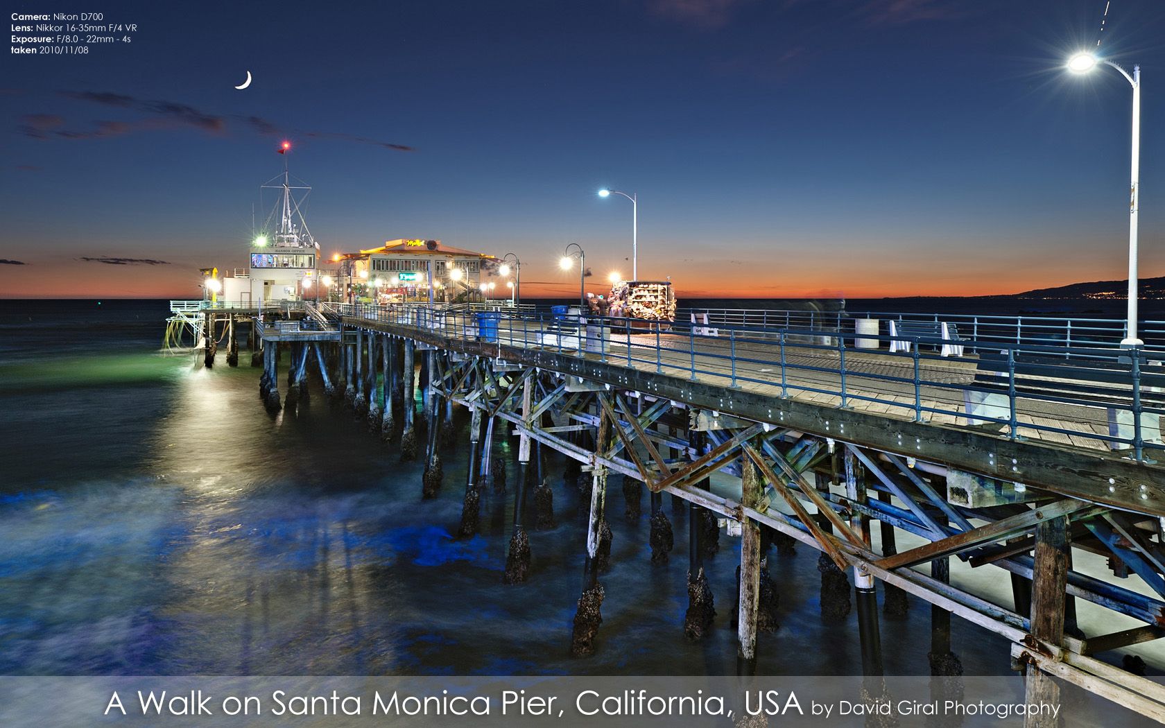 Molo Santa Monica al tramonto, 1600x1200 900p, Laptop