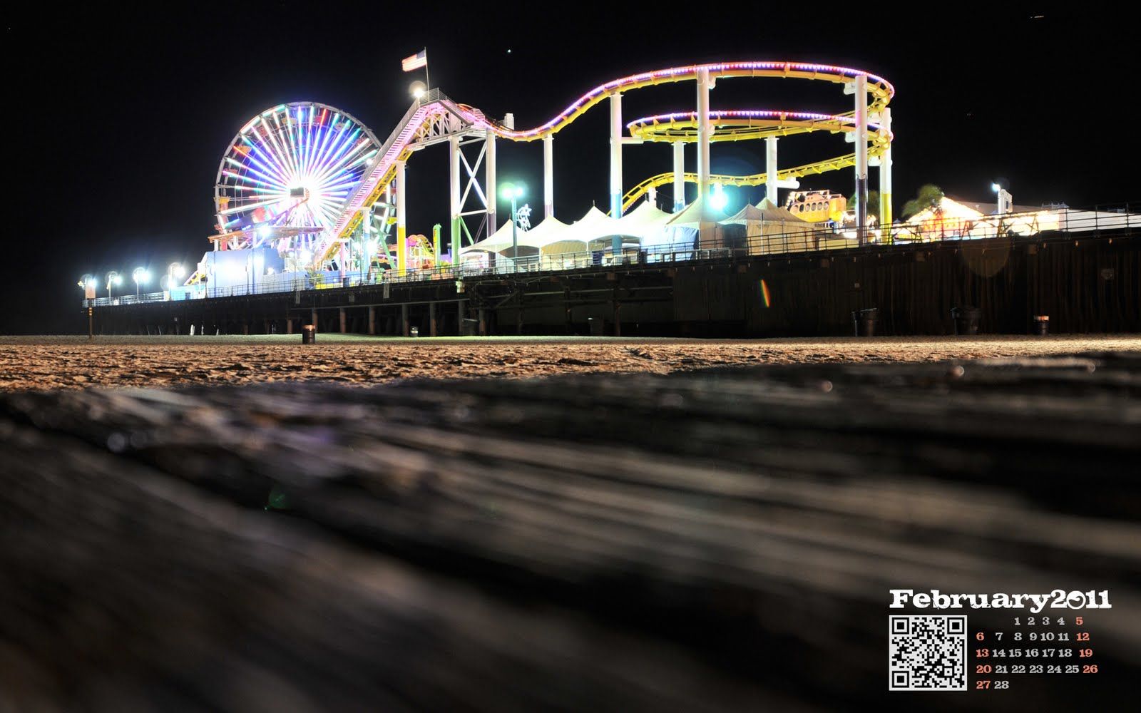 Insegna Santa Monica Pier tramonto, 1600x900 900p, iMac