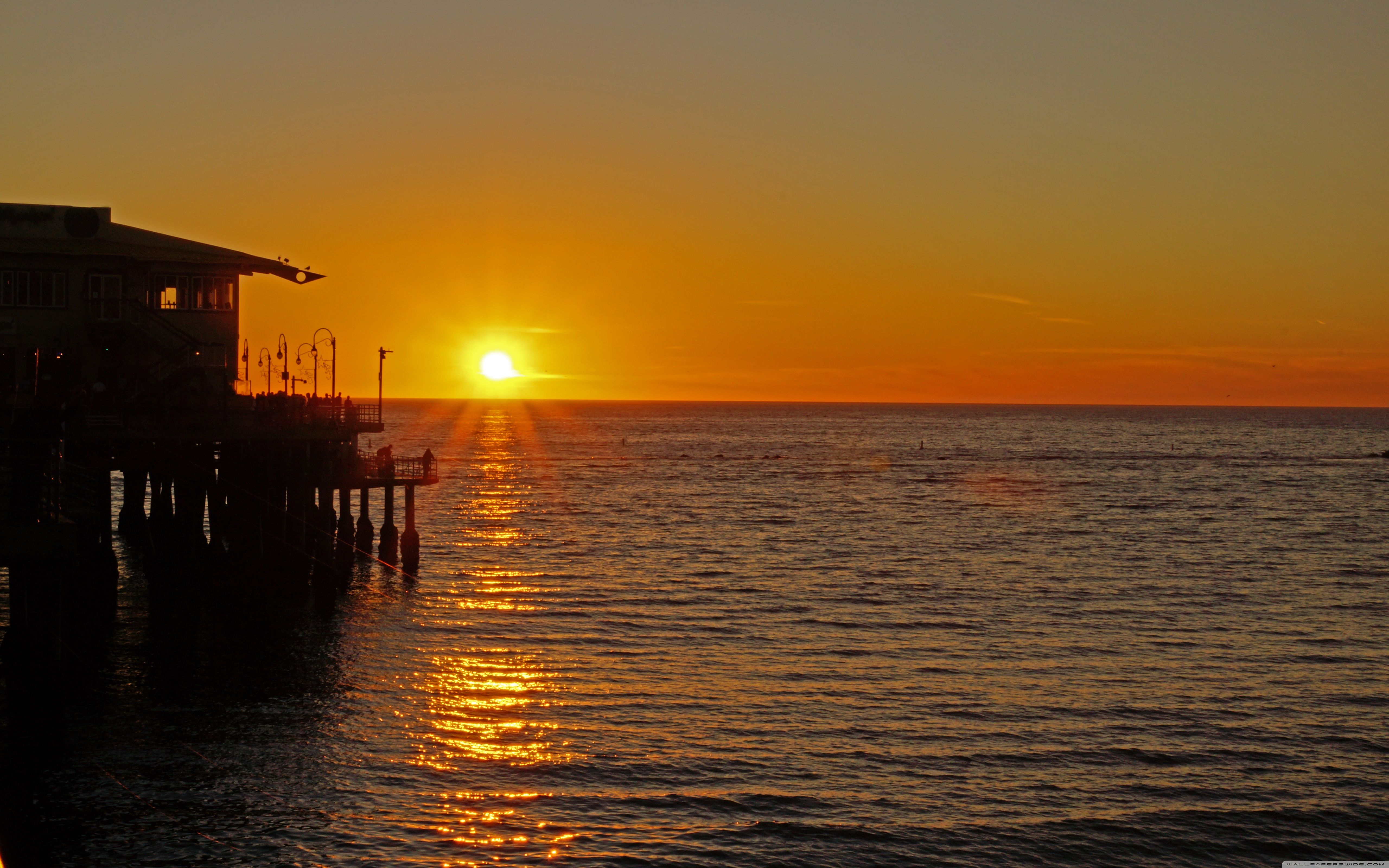 Tramonto molo Santa Monica, 5120x3200 4K Ultra HD, Smart TV 4K