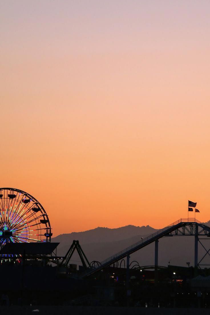 Ruota panoramica tramonto Santa Monica, 736x1104 Full HD Verticale, Smartphone