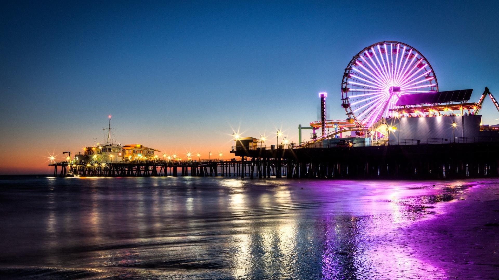 Molo Santa Monica ruota panoramica, 1920x1080 1080p, PC Desktop