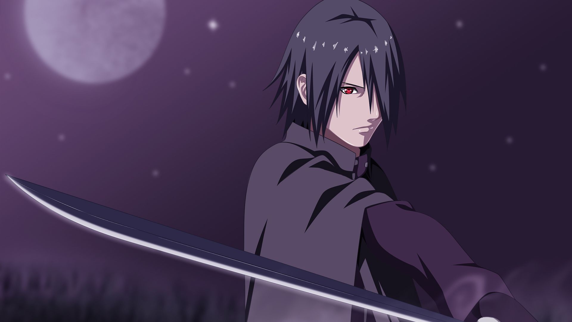 Sasuke Uchiha con katana, clan Uchiha, 1920x1080 Full HD, PC