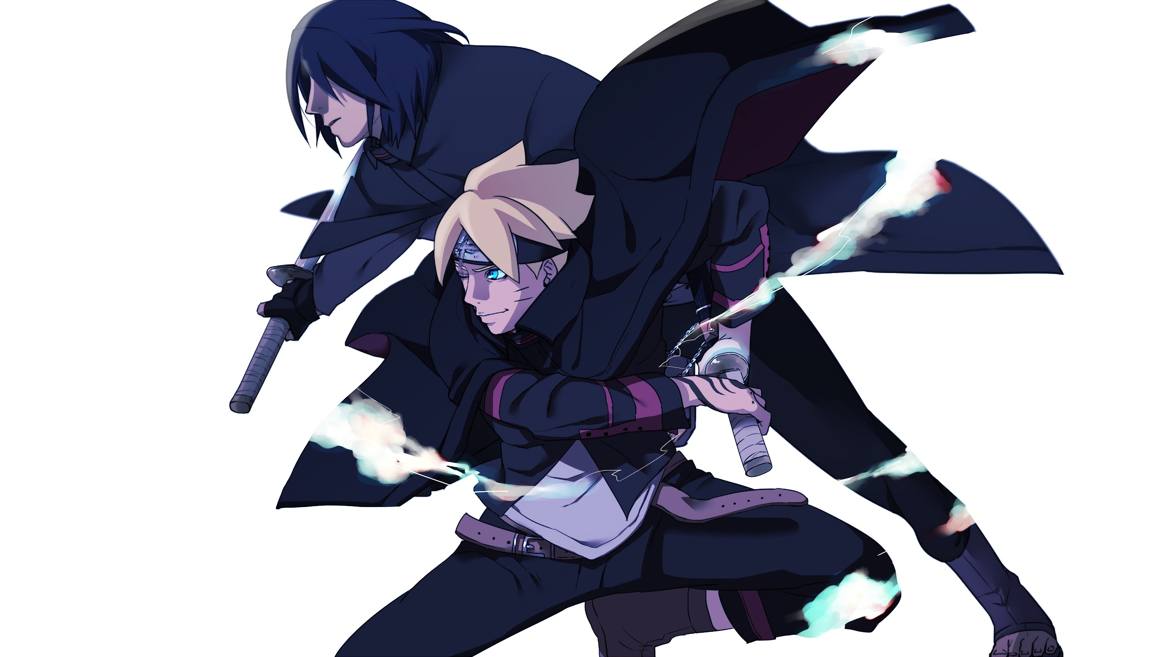 Sasuke e Boruto anime, 3840x2160 4K Ultra HD, Monitor 4K