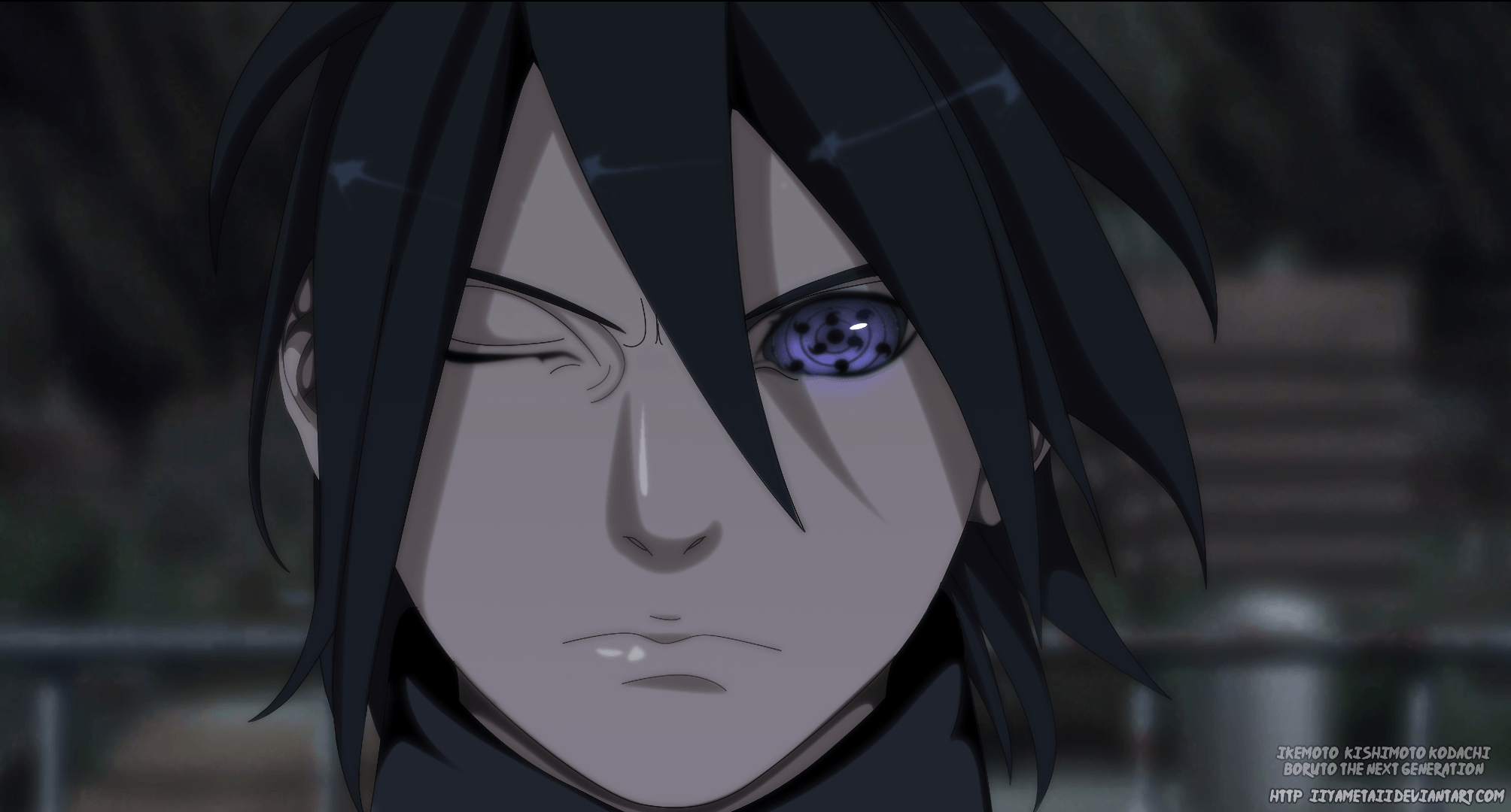 Sasuke Uchiha occhio Sharingan, 2008x1080 2K, PC