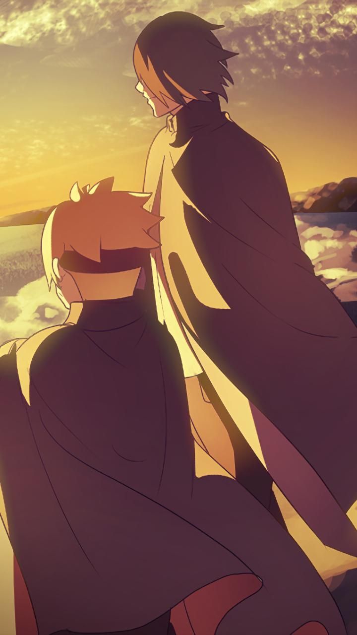 Sasuke e Naruto tramonto, clan Uchiha, 720x1280 Full HD Verticale, Smartphone