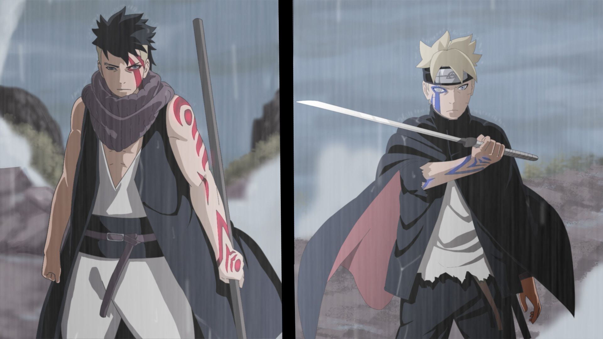 Sasuke e Boruto sotto pioggia, 1920x1080 Full HD, Desktop