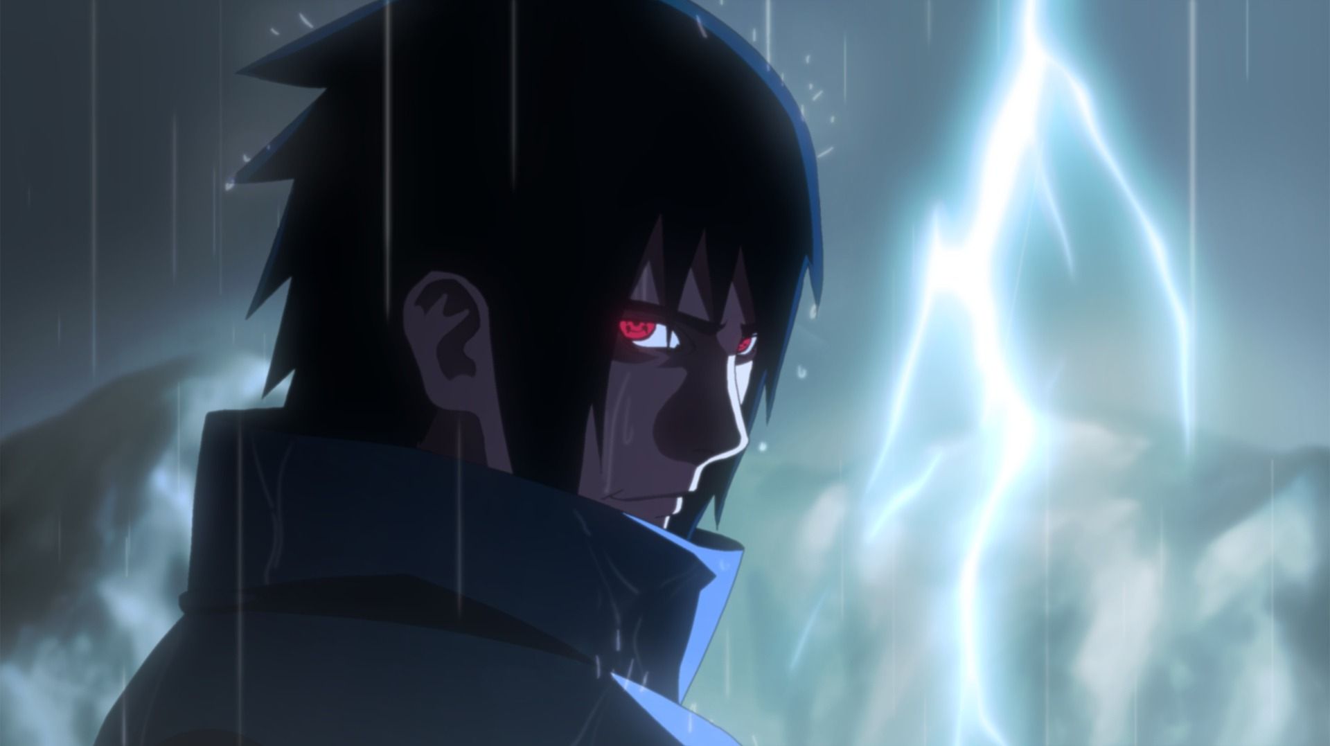 Sasuke Uchiha sotto pioggia, 1920x1077 1080p, Laptop