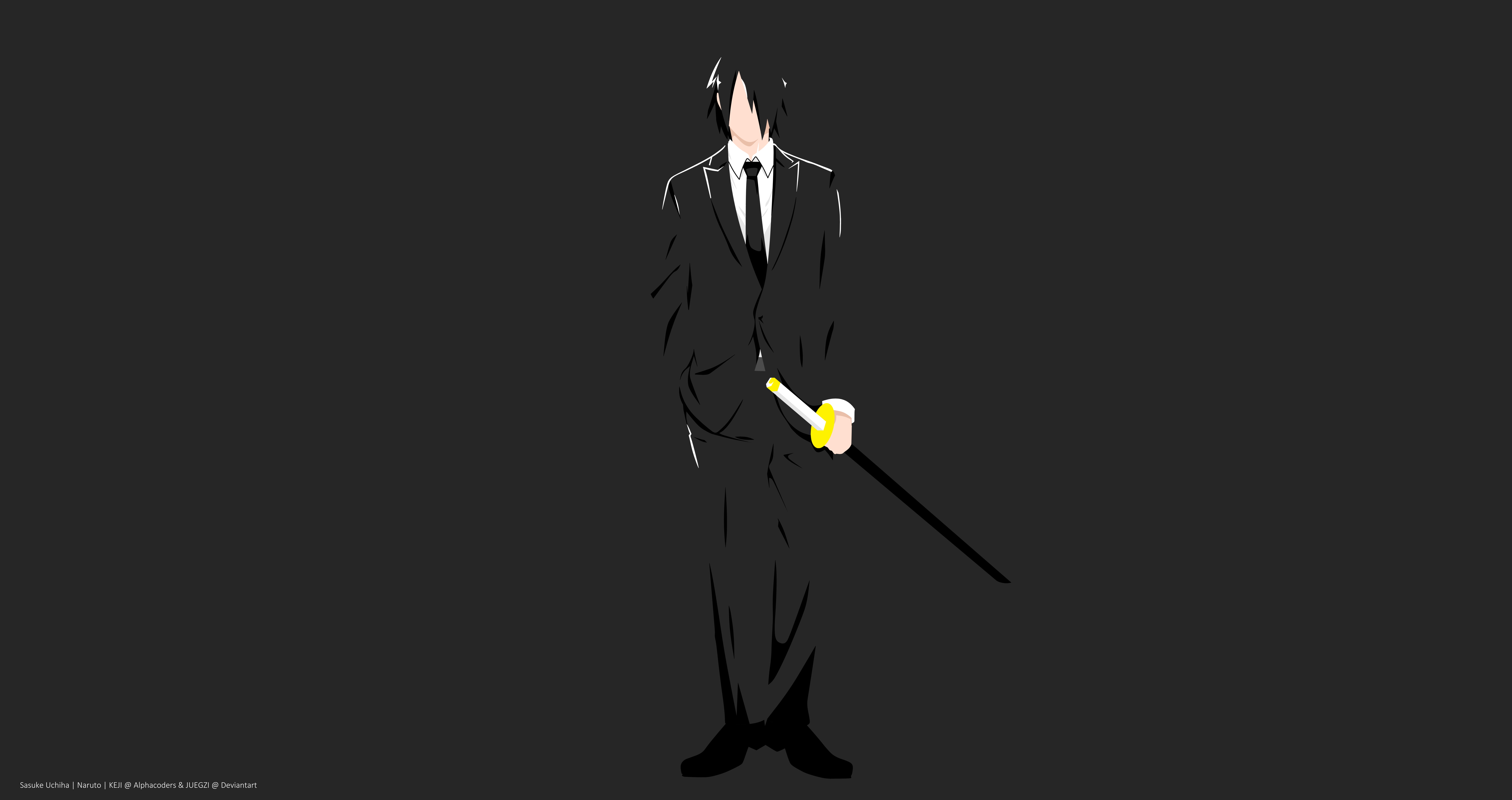 Sasuke Uchiha minimalista con spada, 8500x4500 UHD, PC 4K