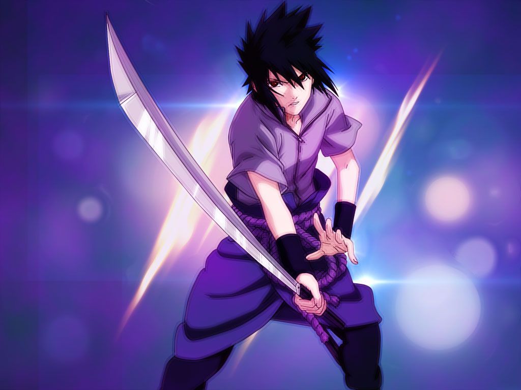 Sasuke Uchiha con spada, 1024x768 HD, PC