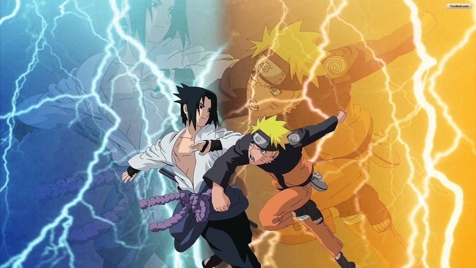 Sasuke e Naruto, fulmini, 1920x1080 1080p, Desktop