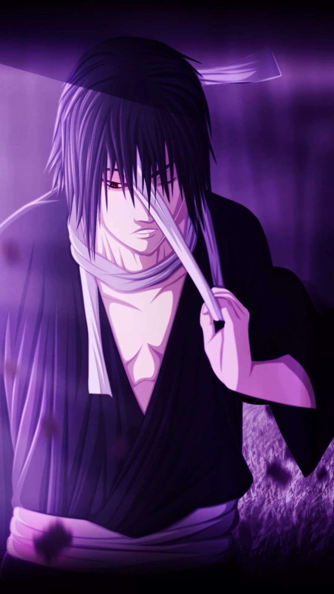 Sasuke Uchiha, tonalità viola, 1080x1920 Verticale, Samsung Galaxy