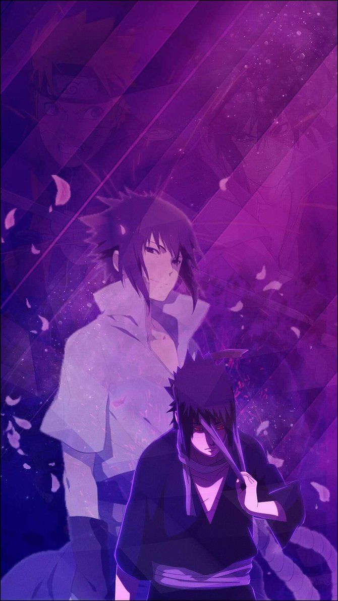 Sasuke Naruto sfondo viola, 670x1191 Full HD Verticale, iPhone