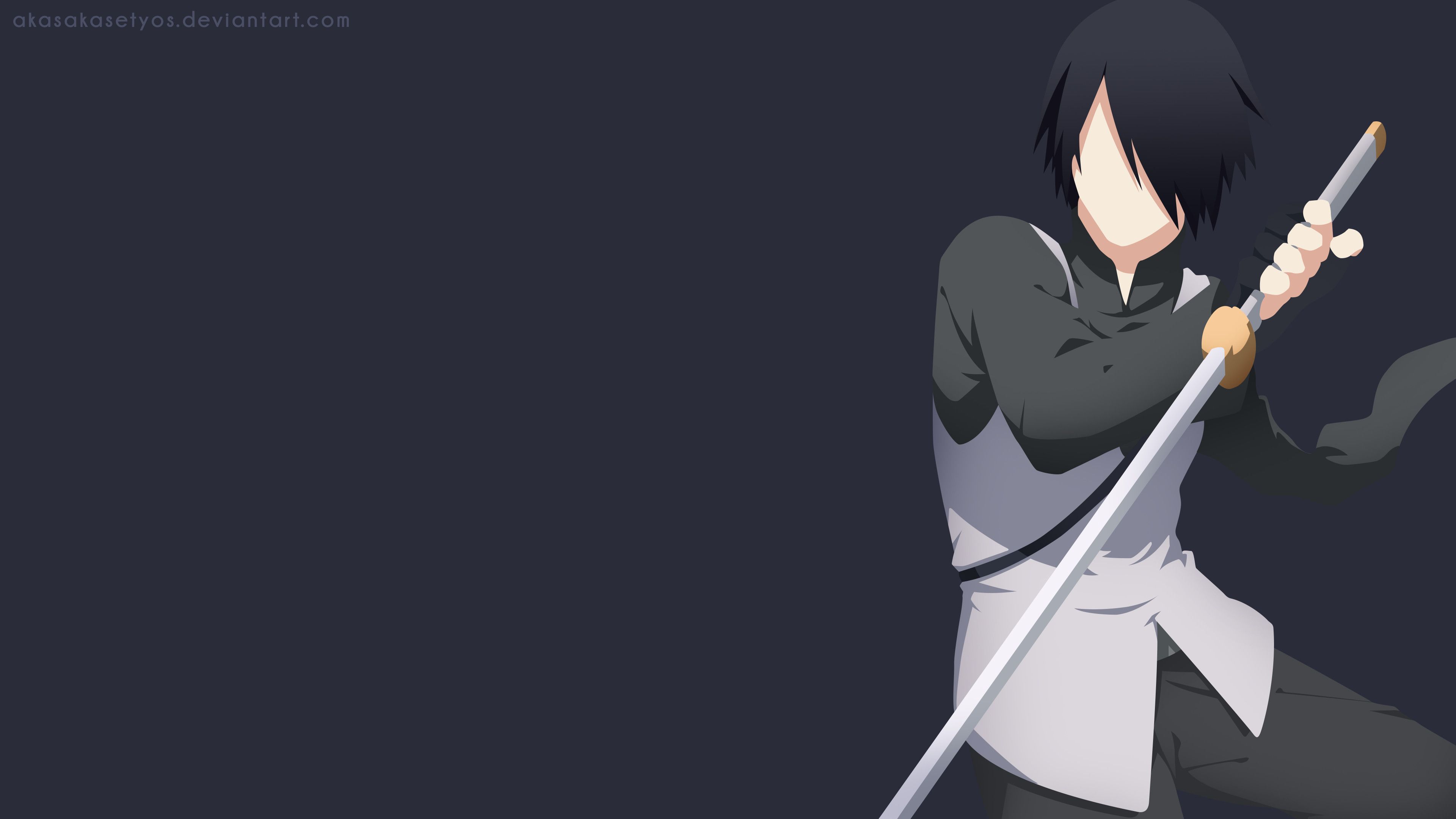 Sasuke Uchiha con katana, 3840x2160 4K Ultra HD, Monitor 4K
