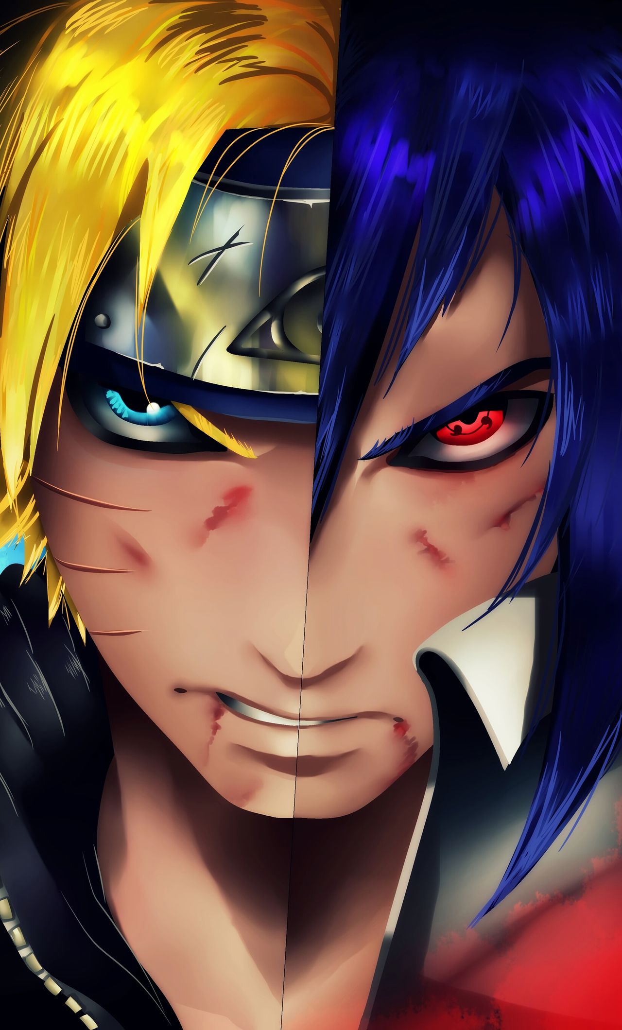 Naruto e Sasuke, Naruto Shippuden, 1280x2120 Full HD Verticale, Google Pixel