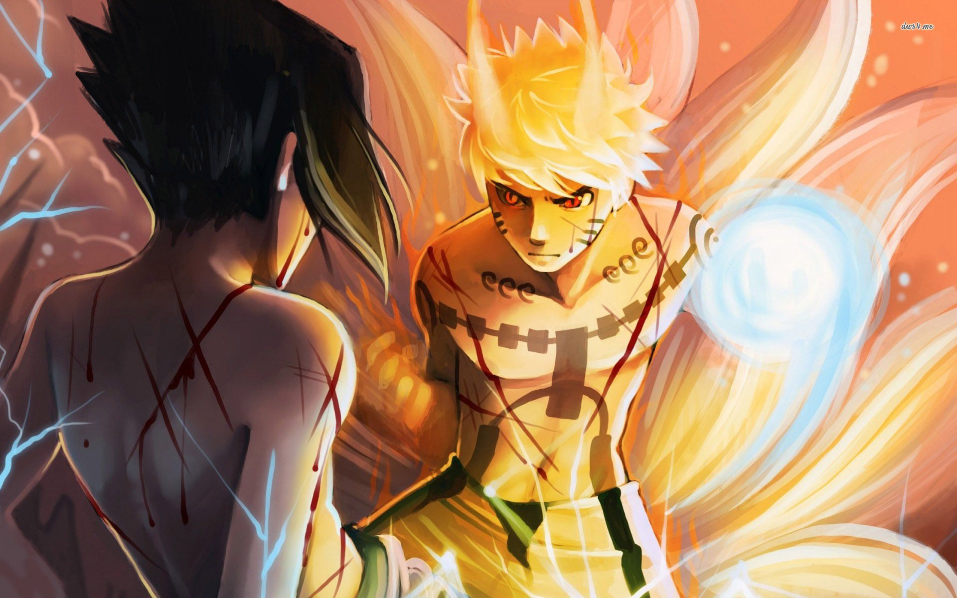 Naruto e Sasuke, modalità Sage, 1920x1200 WUXGA, Desktop