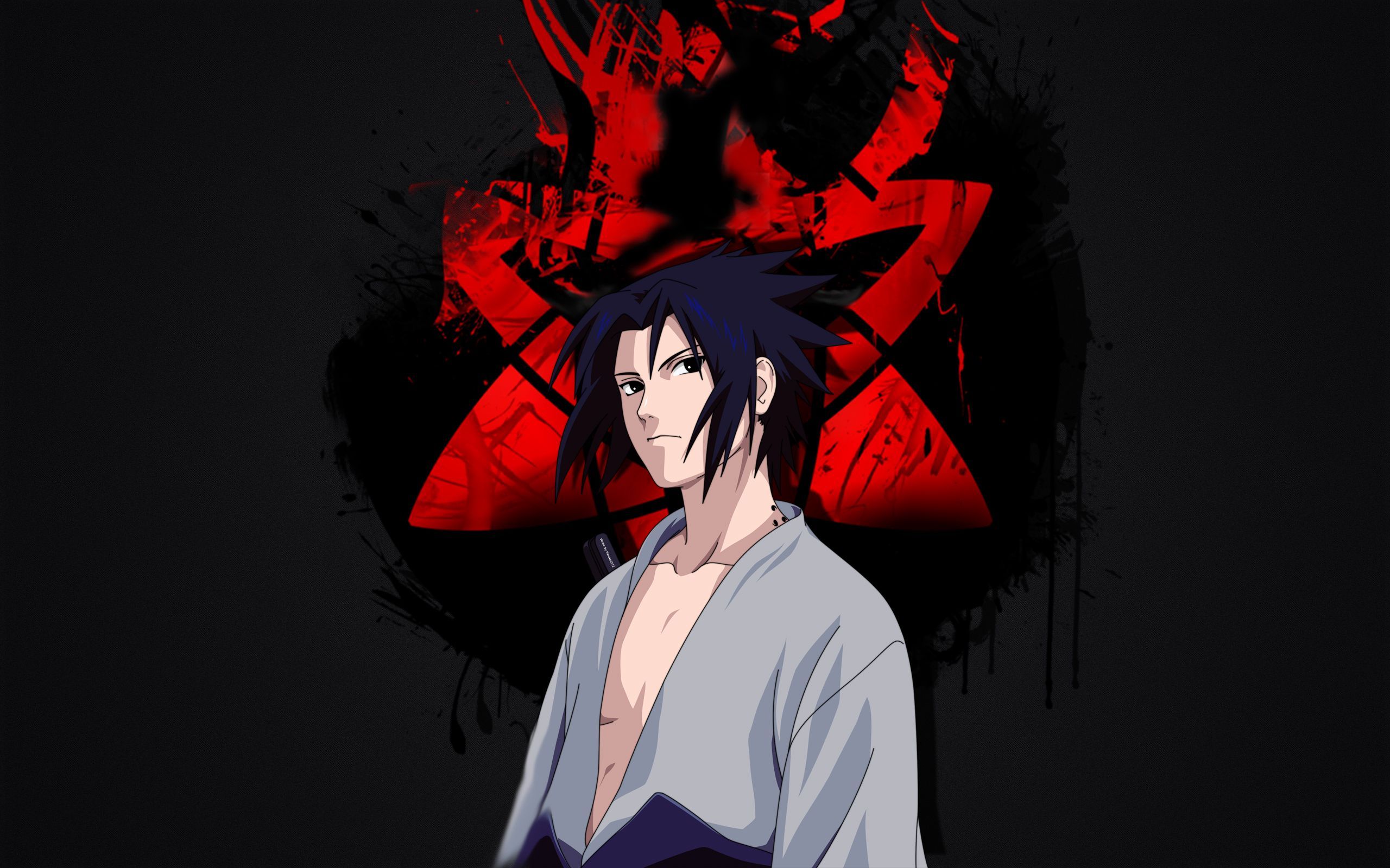 Sasuke Uchiha, Naruto, ninja, 2560x1600 2K, Laptop