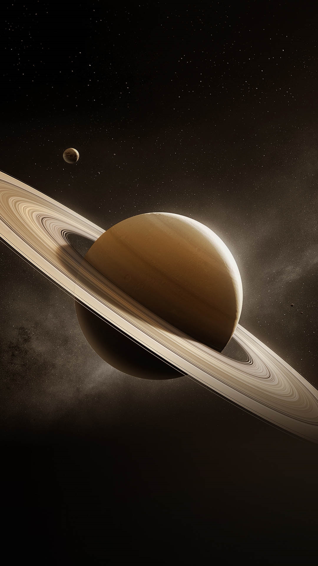 Saturno con anelli spazio, 1080x1920 Verticale, Mobile
