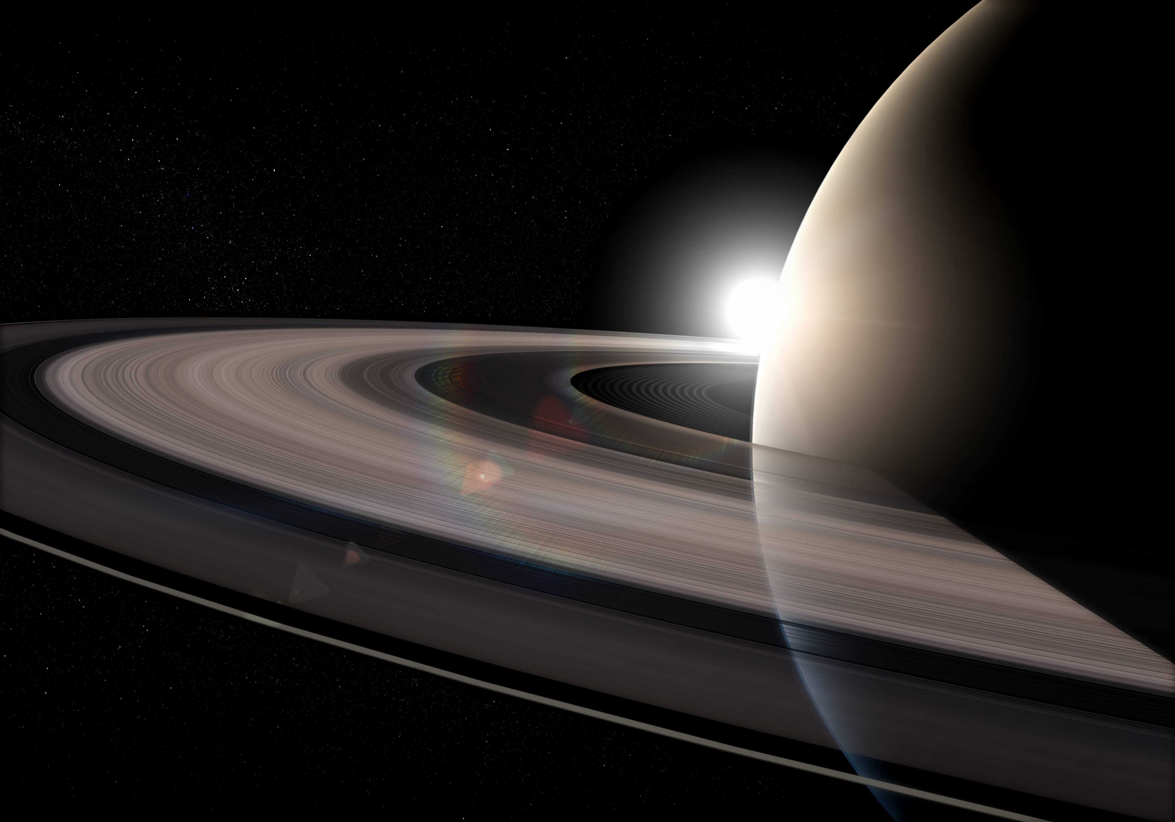 Saturno con anelli, spazio, 4000x2800 Ultra HD, 4K TV