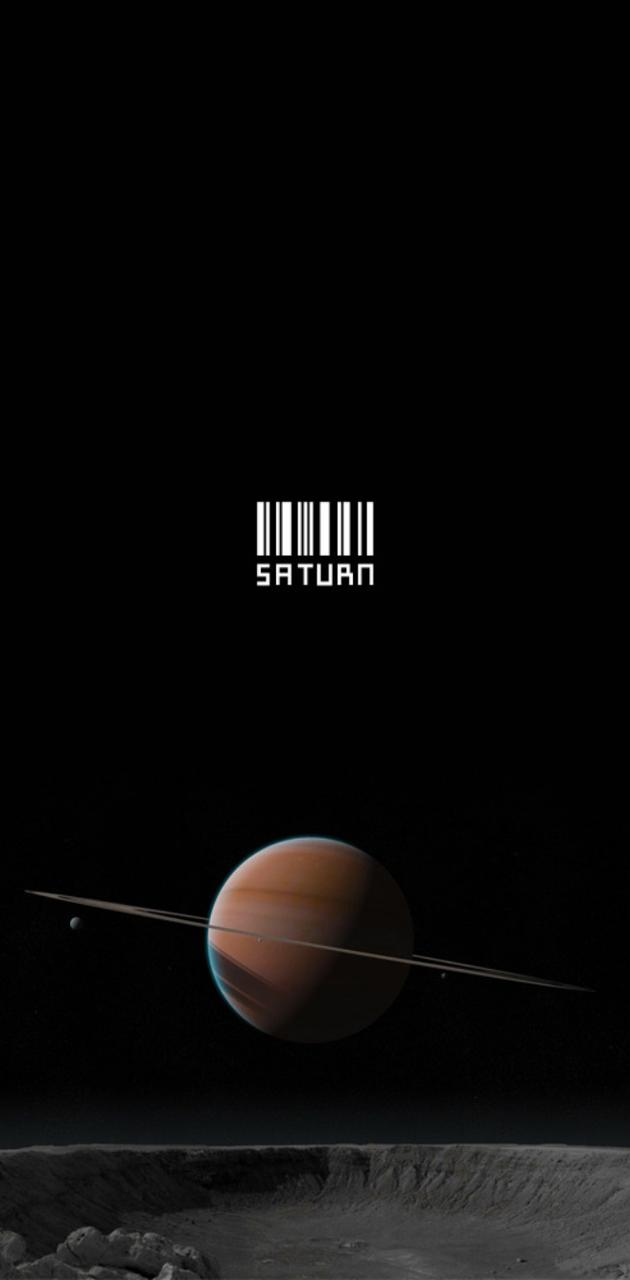 Pianeta Saturno spazio nero, 630x1280 Verticale, Telefono