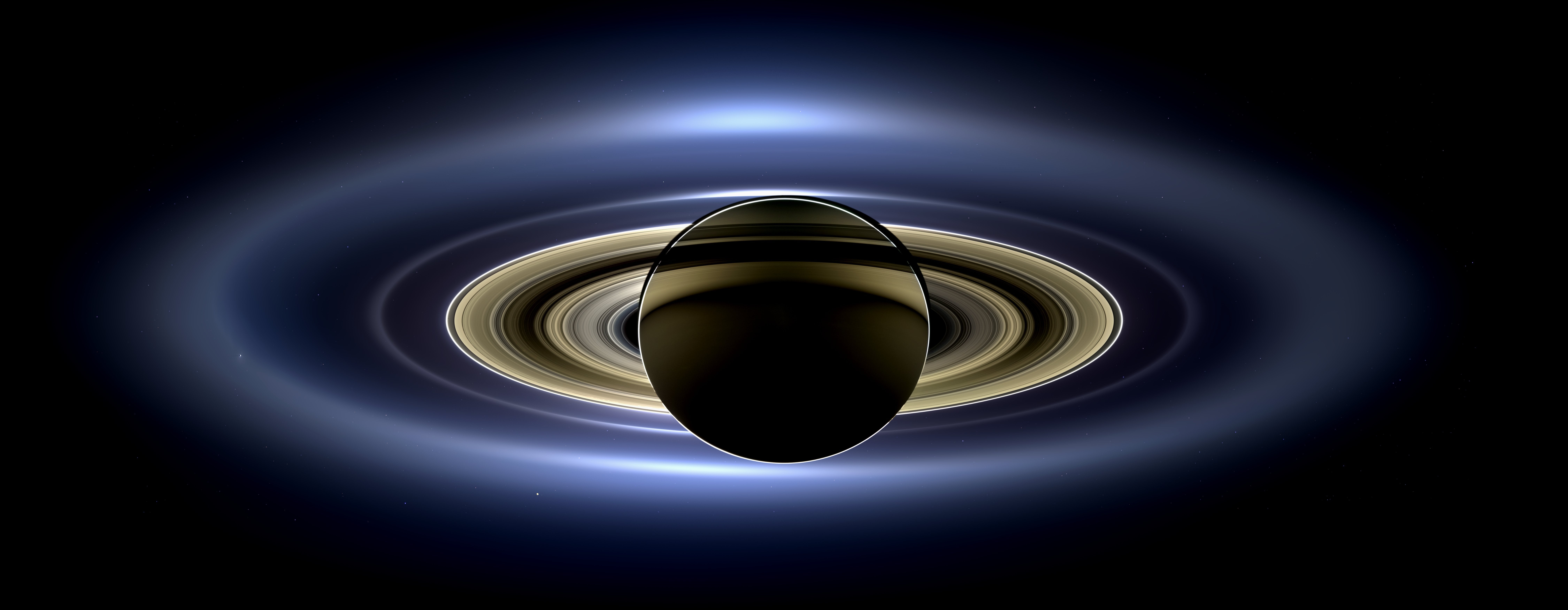 Saturno con anelli, spazio, 9000x3500 Panoramico, Dual Screen