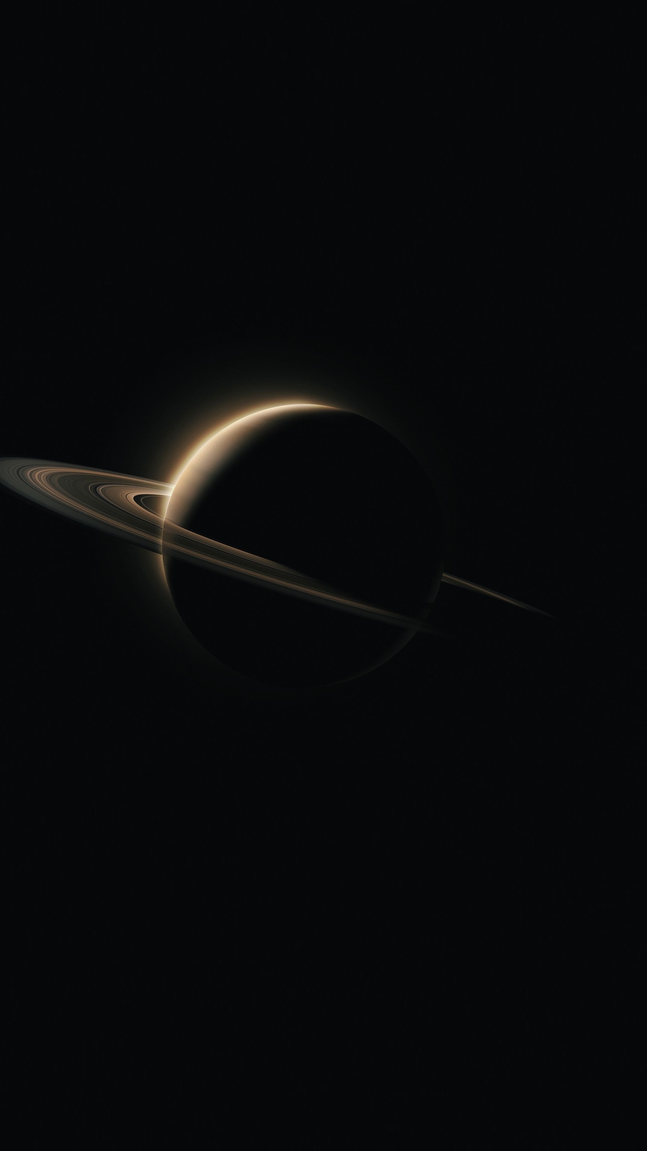 Saturno pianeta sfondo scuro, 2160x3840 Full HD Verticale, iPhone