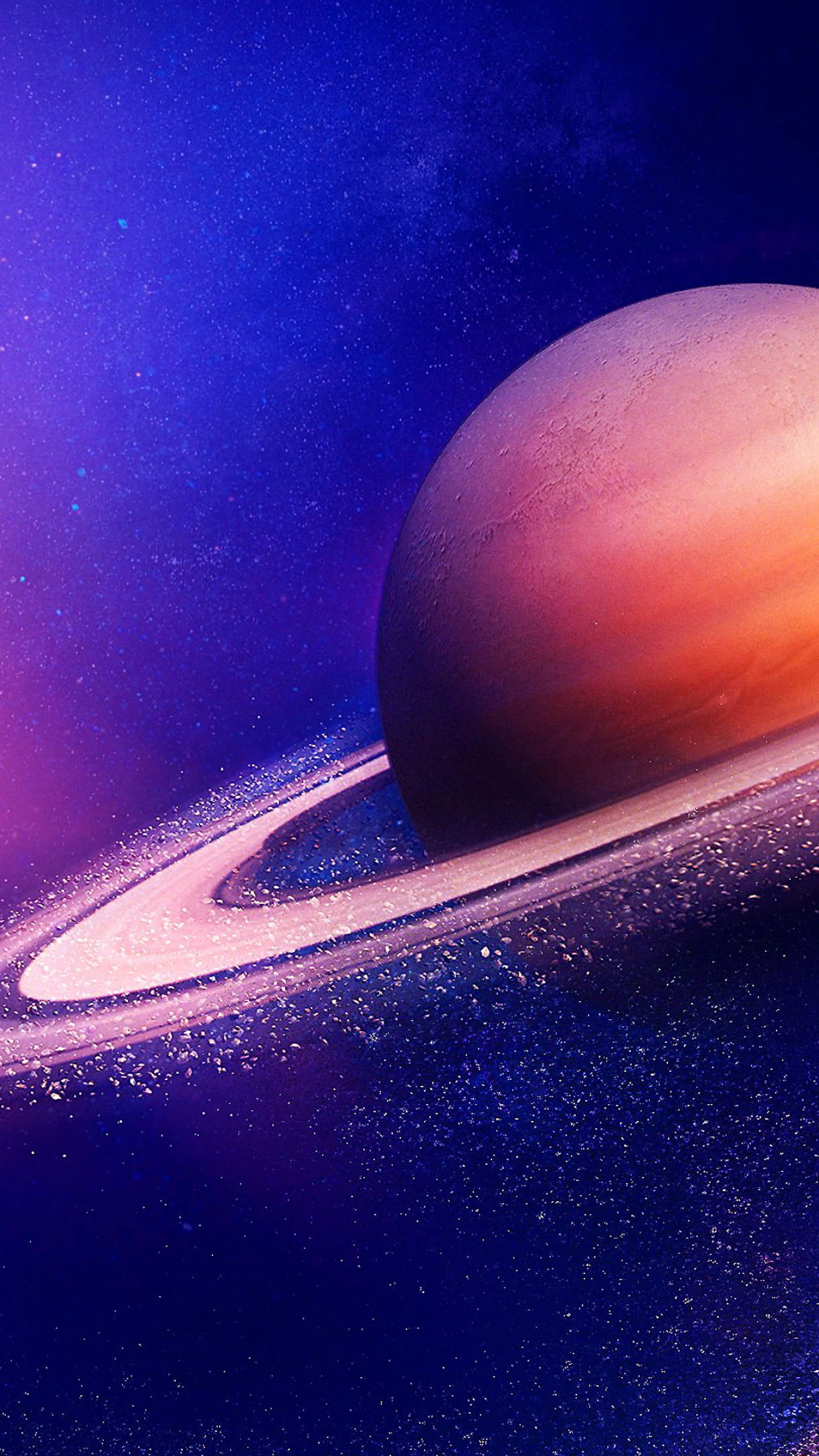 Pianeta Saturno con anelli, 1350x2400 Full HD Verticale, iPhone