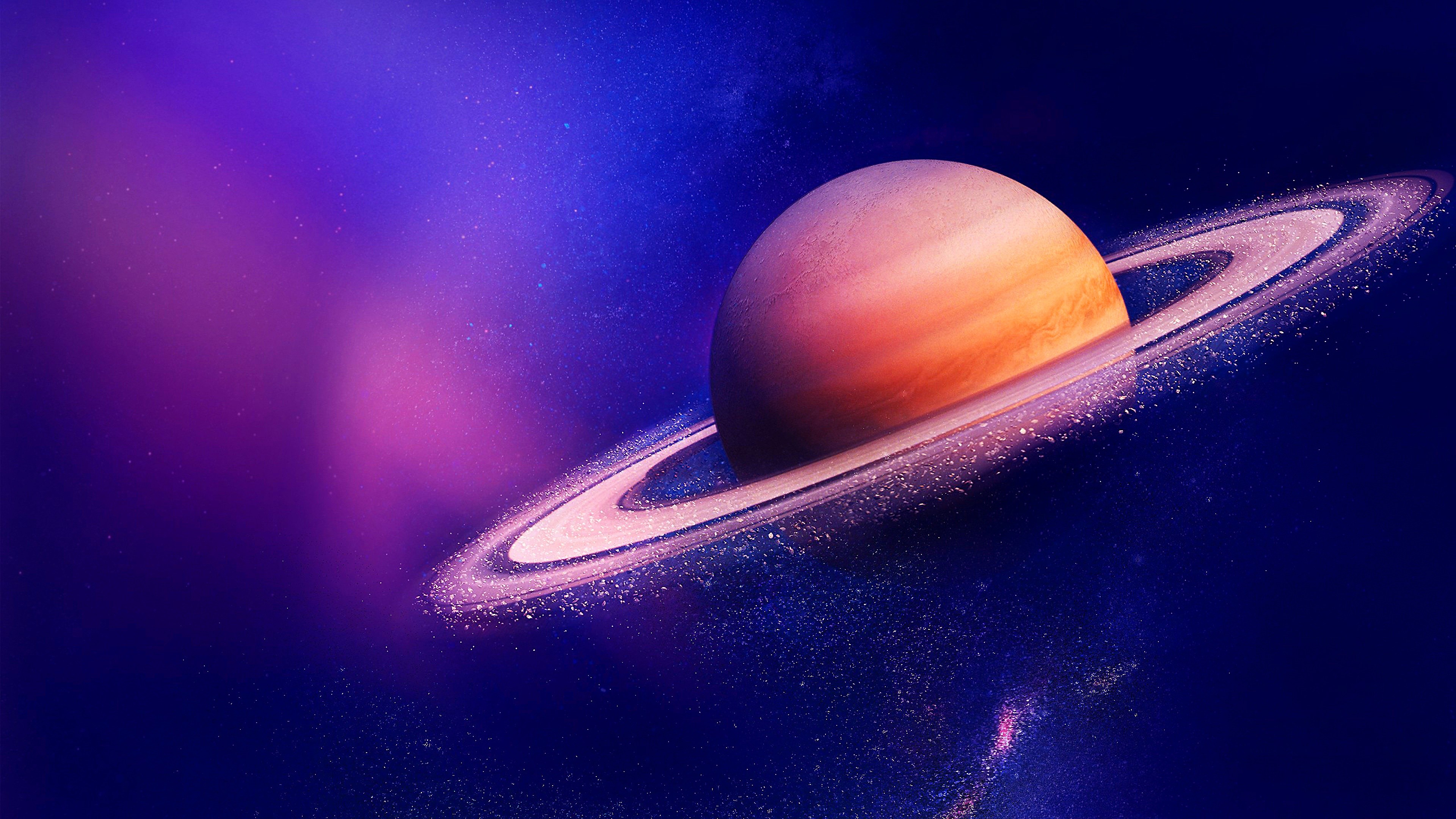 Saturno con anelli, spazio, 3840x2160 4K Ultra HD, Monitor 4K