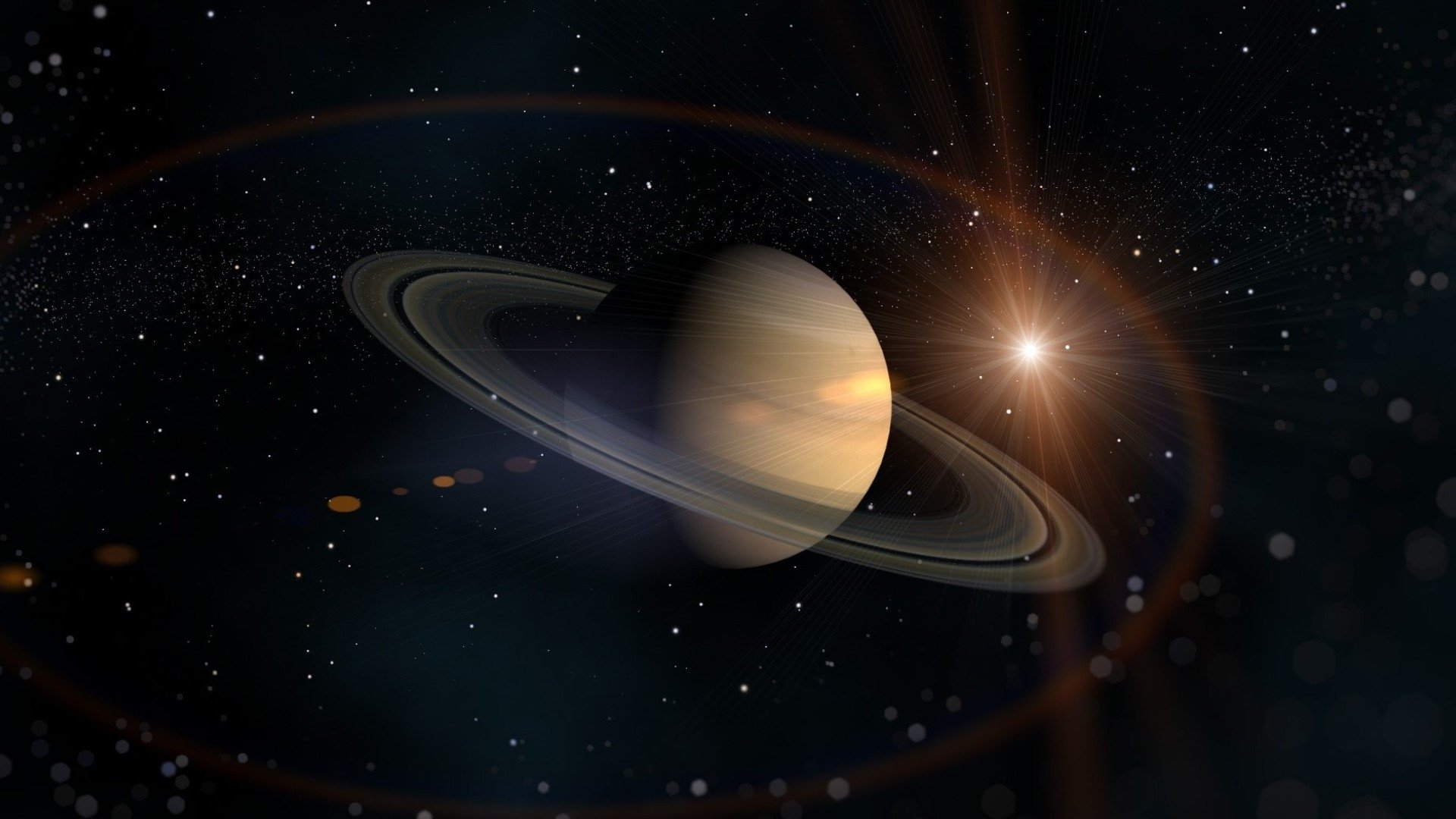 Saturno con anelli nello spazio, 1920x1080 Full HD 1080p, PC