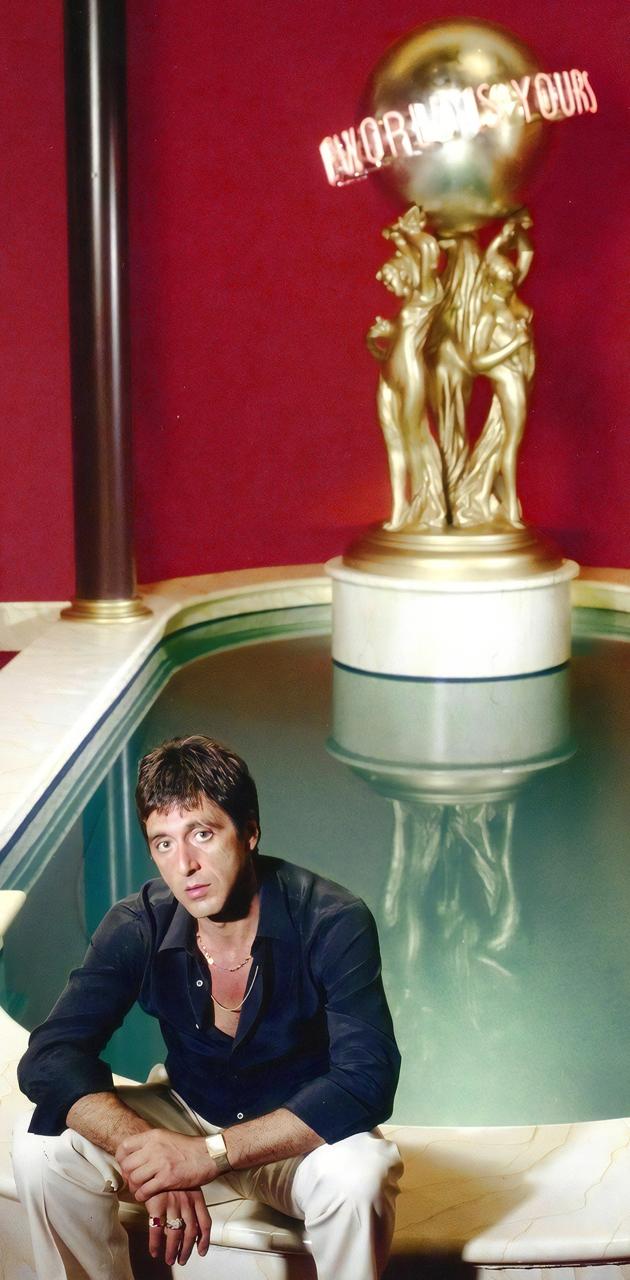 Scarface Tony Montana piscina, 630x1280 Full HD Verticale, Smartphone