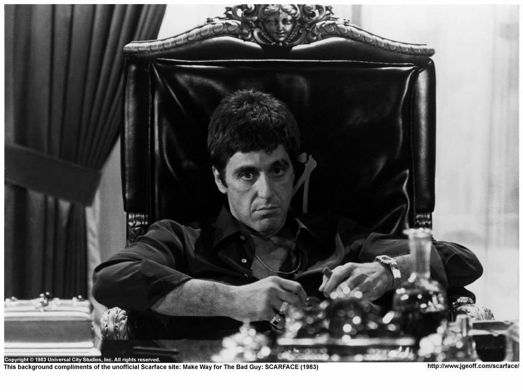 Tony Montana Scarface bianco e nero, 1024x768 HD, PC