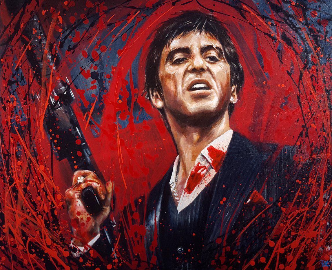 Tony Montana Scarface dipinto, 1146x932 HD, PC