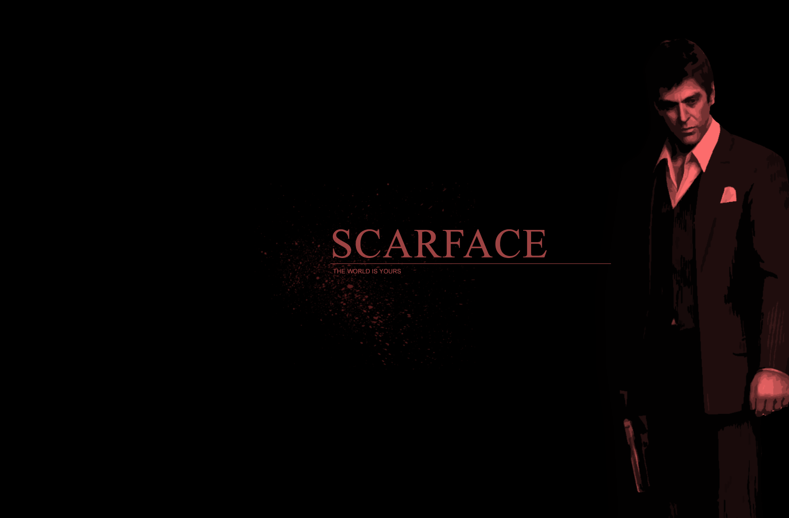 Scarface Tony Montana scritta rossa, 1600x1050 HD, PC