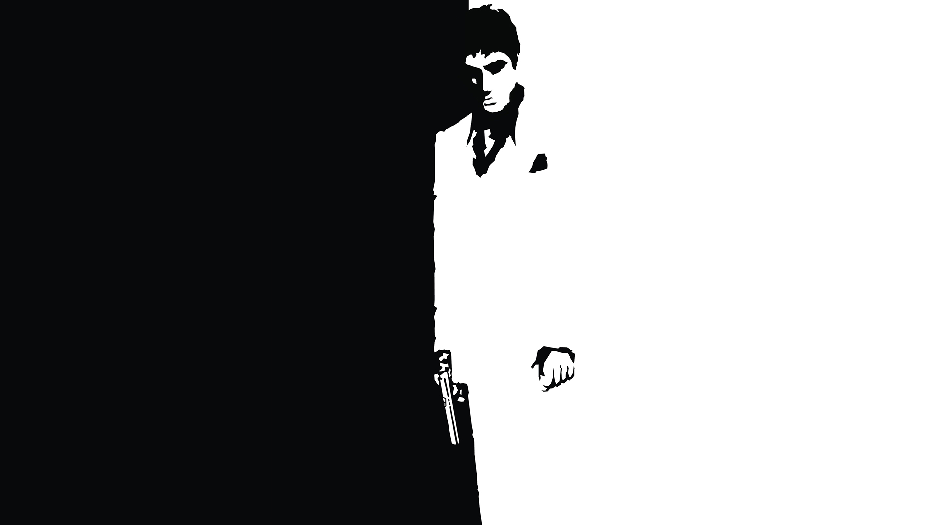 Tony Montana Scarface bianco nero, 1920x1080 1080p, Desktop
