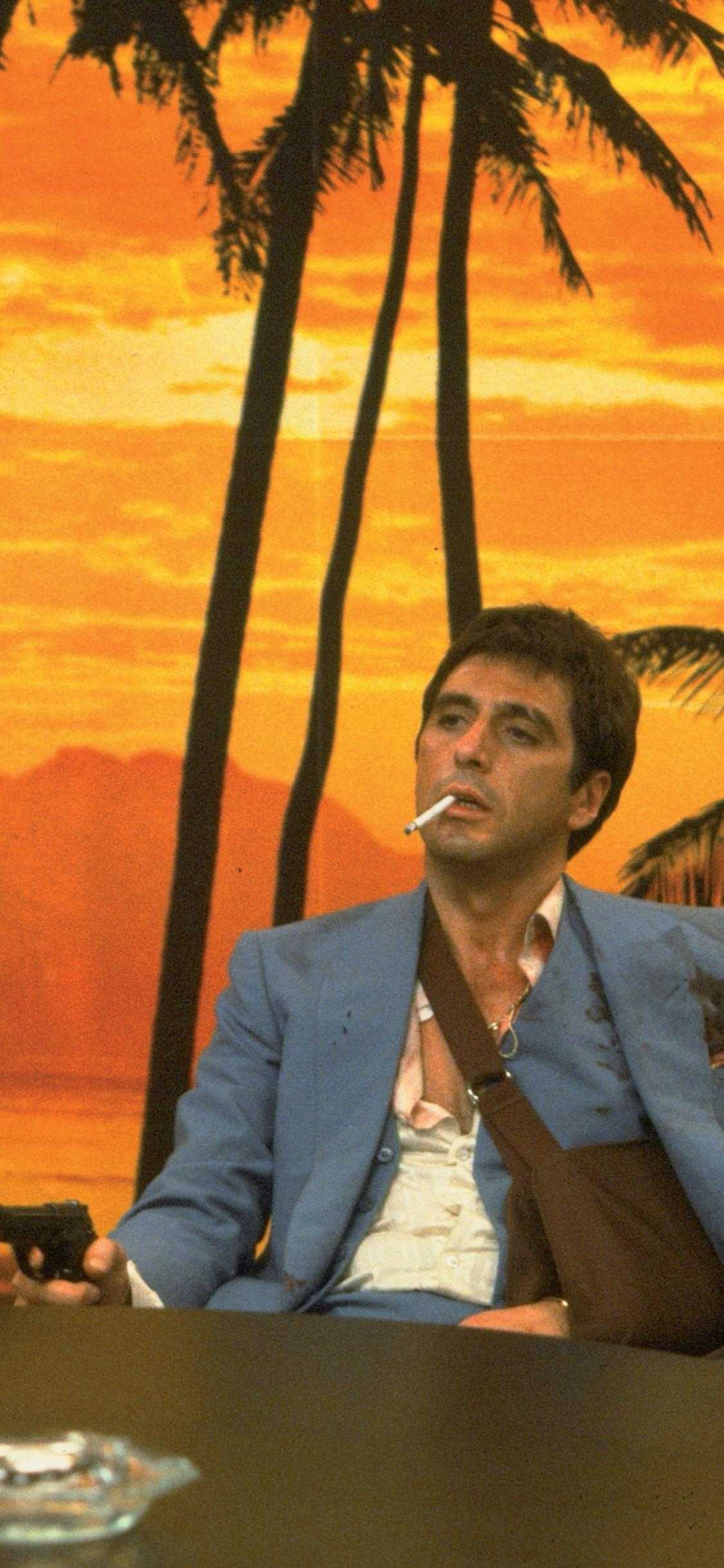 Scarface Tony Montana tramonto, 1125x2436 Verticale, iPhone