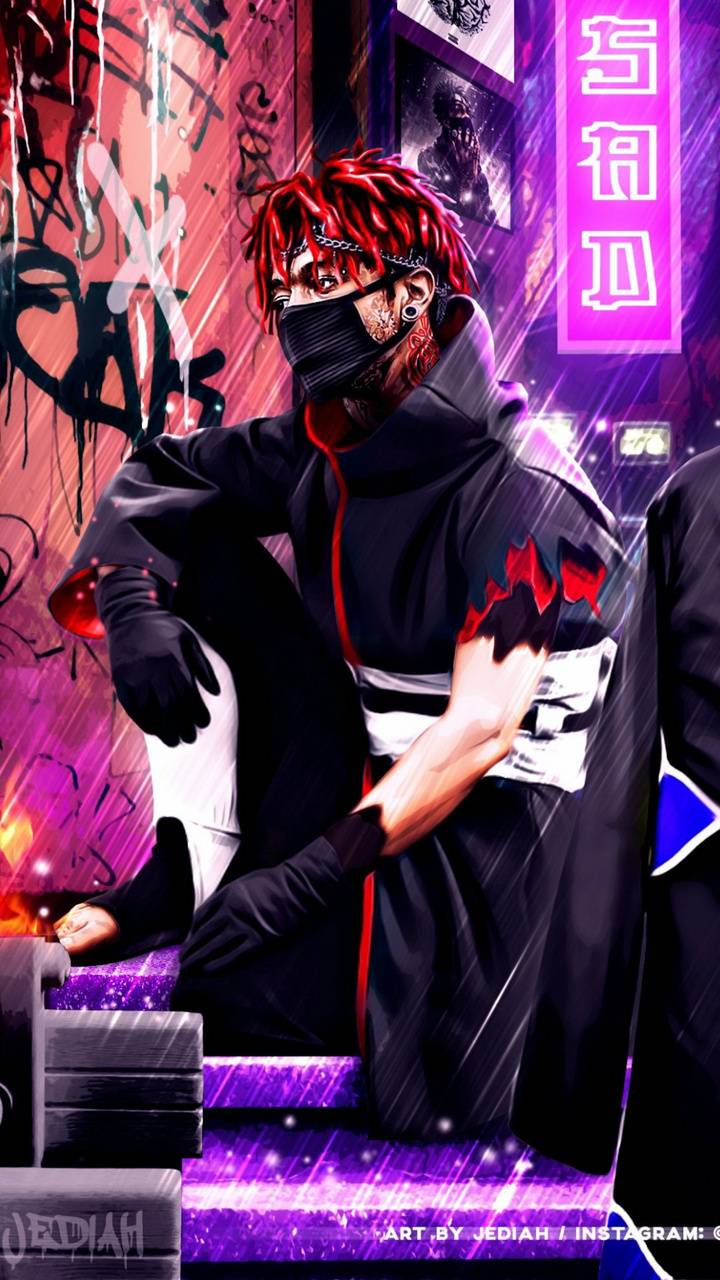 Personaggio anime maschera nera, 720x1280 Verticale, Mobile