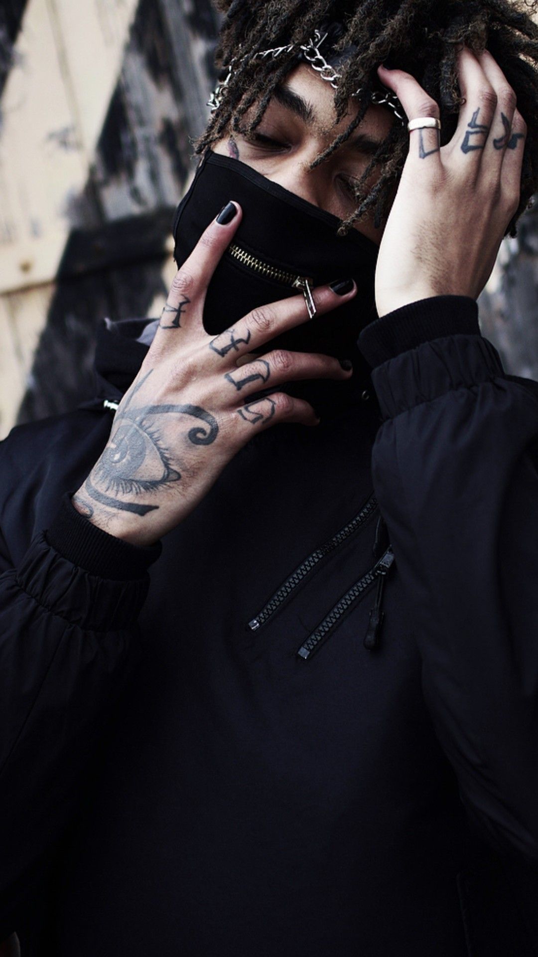 Scarlxrd con maschera nera, 1080x1920 Full HD Verticale, Smartphone