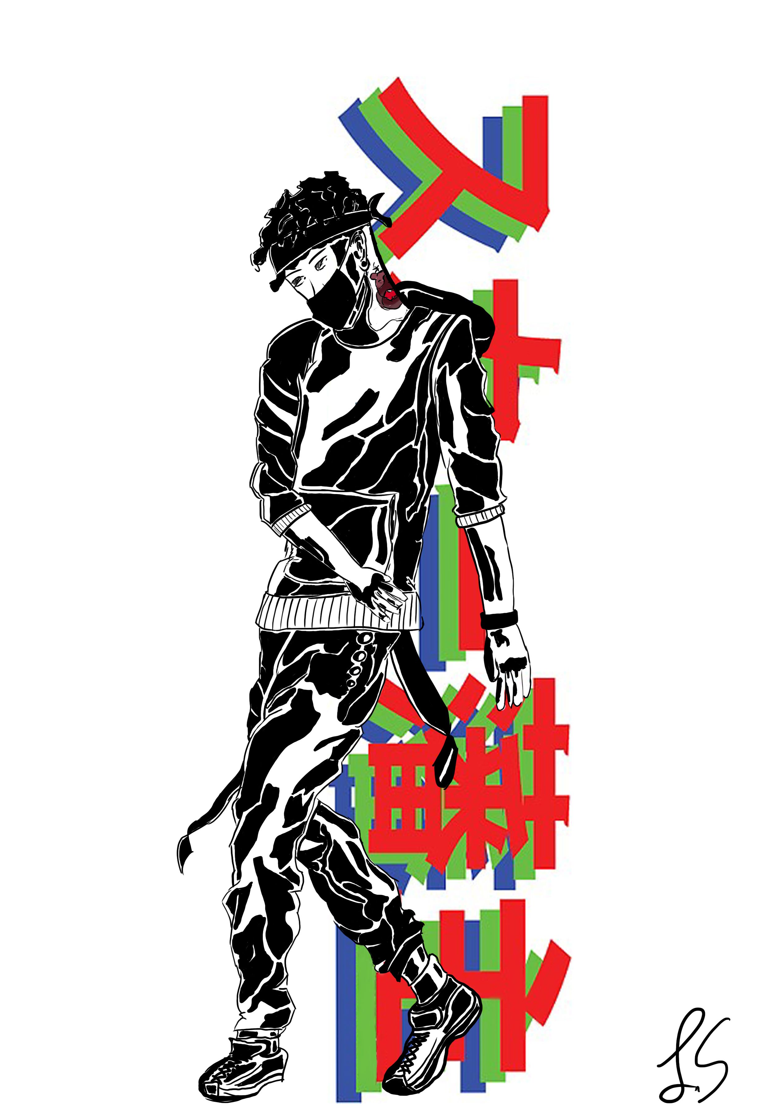 Scarlxrd illustrazione bianco e nero, 2500x3584 Full HD Verticale, iPhone