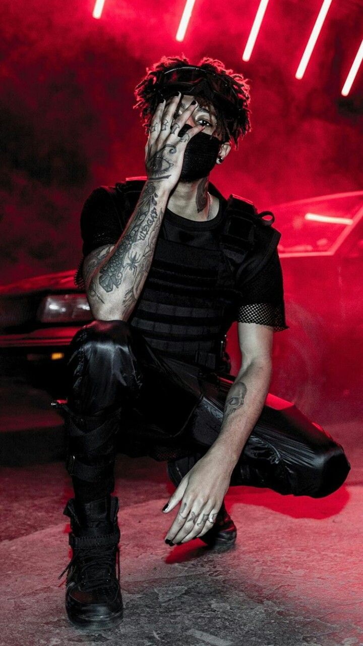 Rapper Scarlxrd luci rosse, 720x1280 Verticale, Telefono