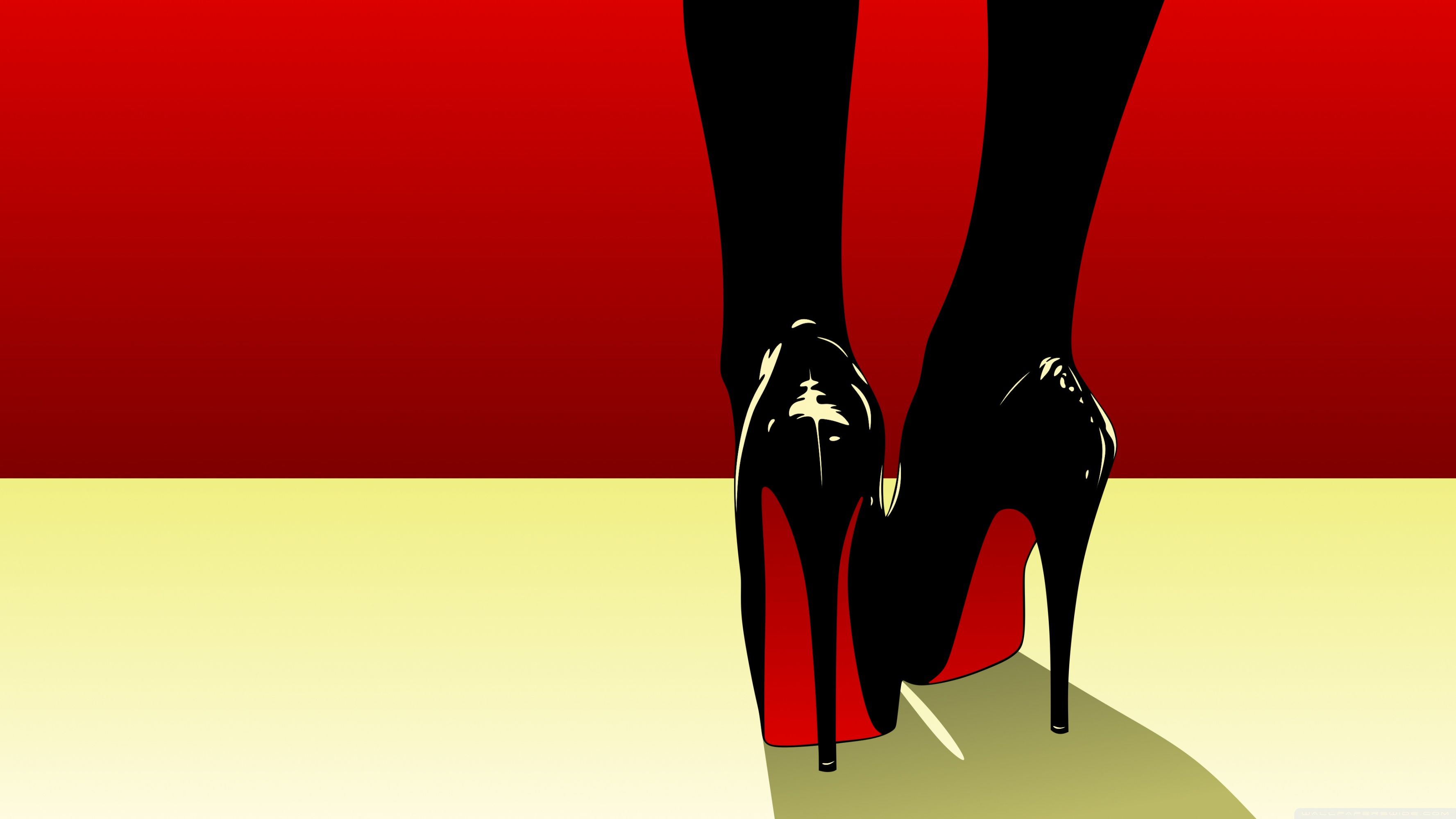 Scarpe tacco alto pop art rosse, 3554x1999 2K+, Desktop