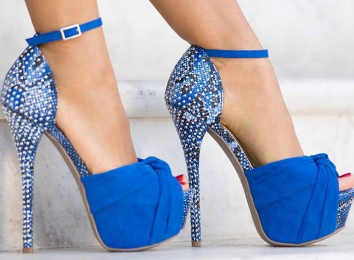 Scarpe col tacco blu glitter, 1200x880 HD, PC