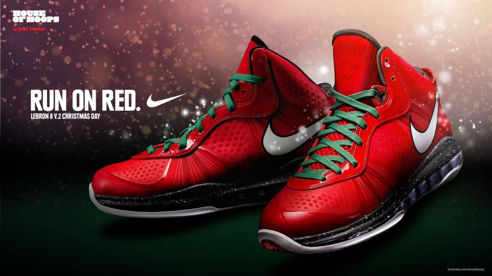 Nike LeBron scarpe da basket rosse, swoosh, 1600x900 HD, PC