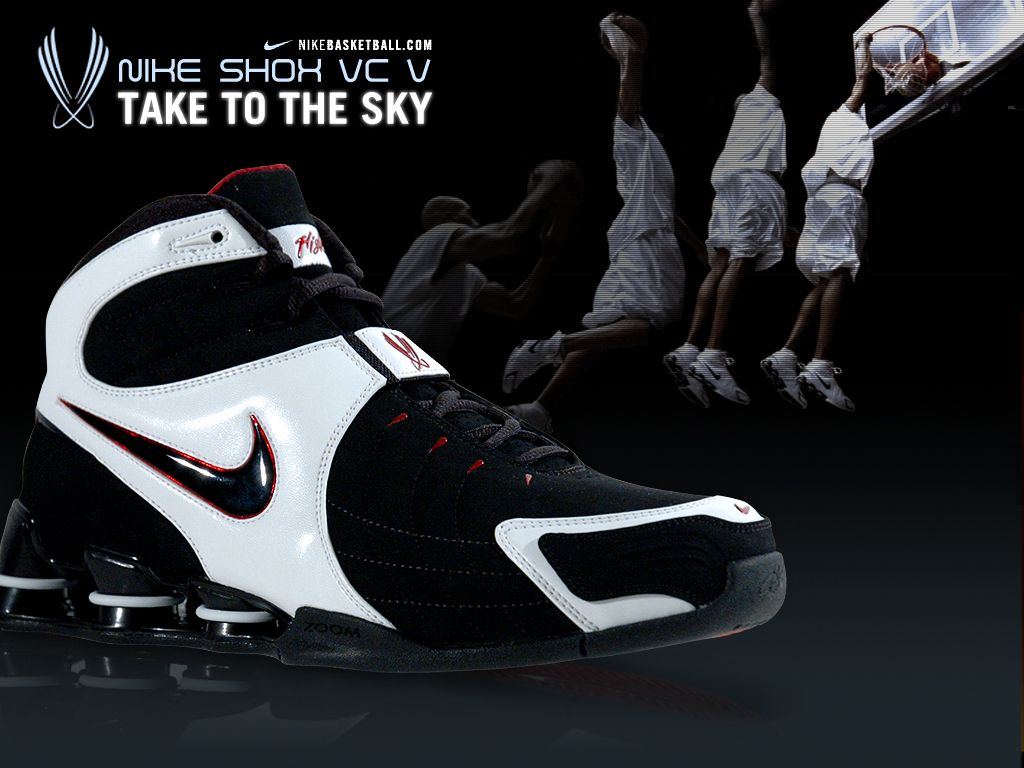 Scarpa Nike Shox basket nera bianca, 1024x768 HD, Desktop