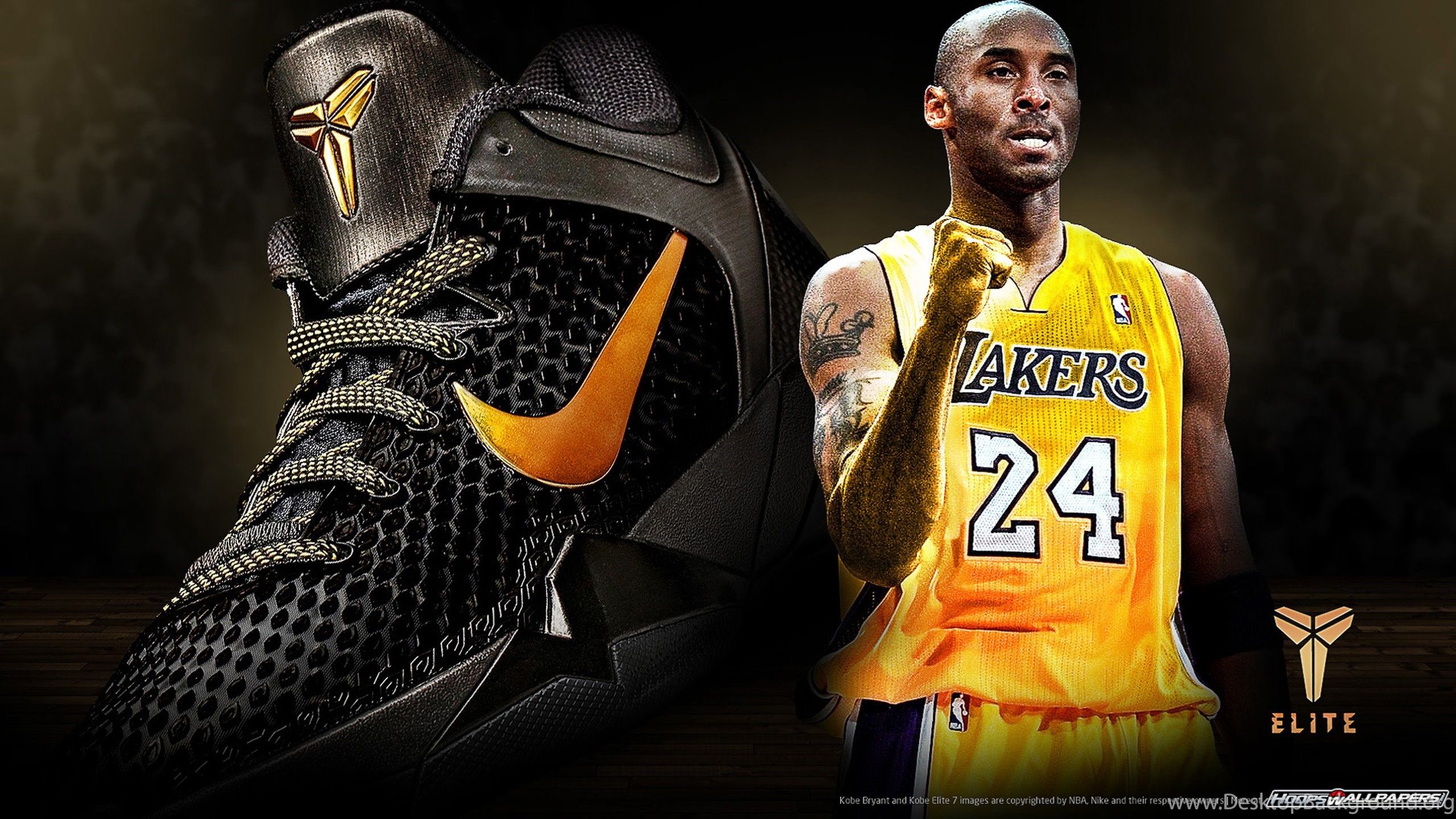 Kobe Bryant scarpe Nike Lakers, Black Mamba, 2560x1440 QHD, Laptop